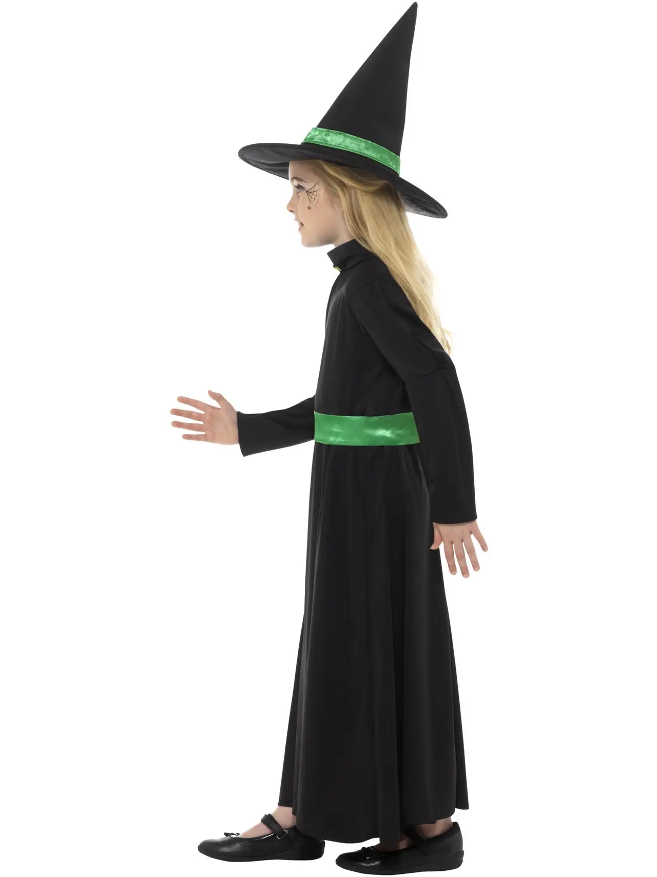 Ond heks, sort – kostume til piger (model 48008)