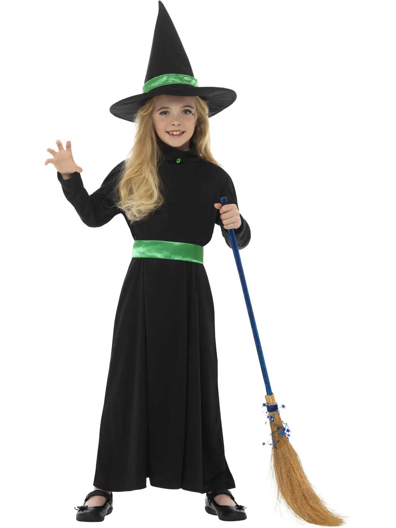 Ond heks, sort – kostume til piger (model 48008)