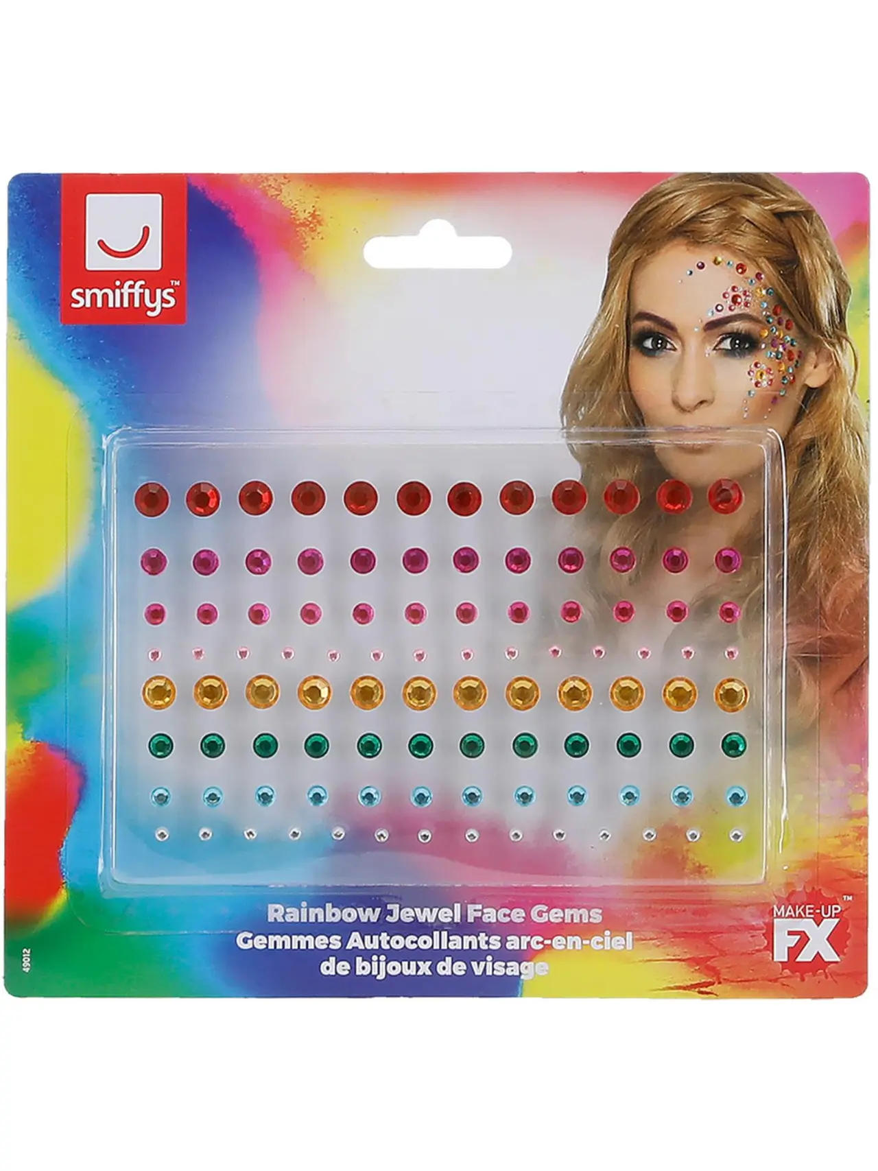 Regnbue-ansigtssmykker, 100 stk.