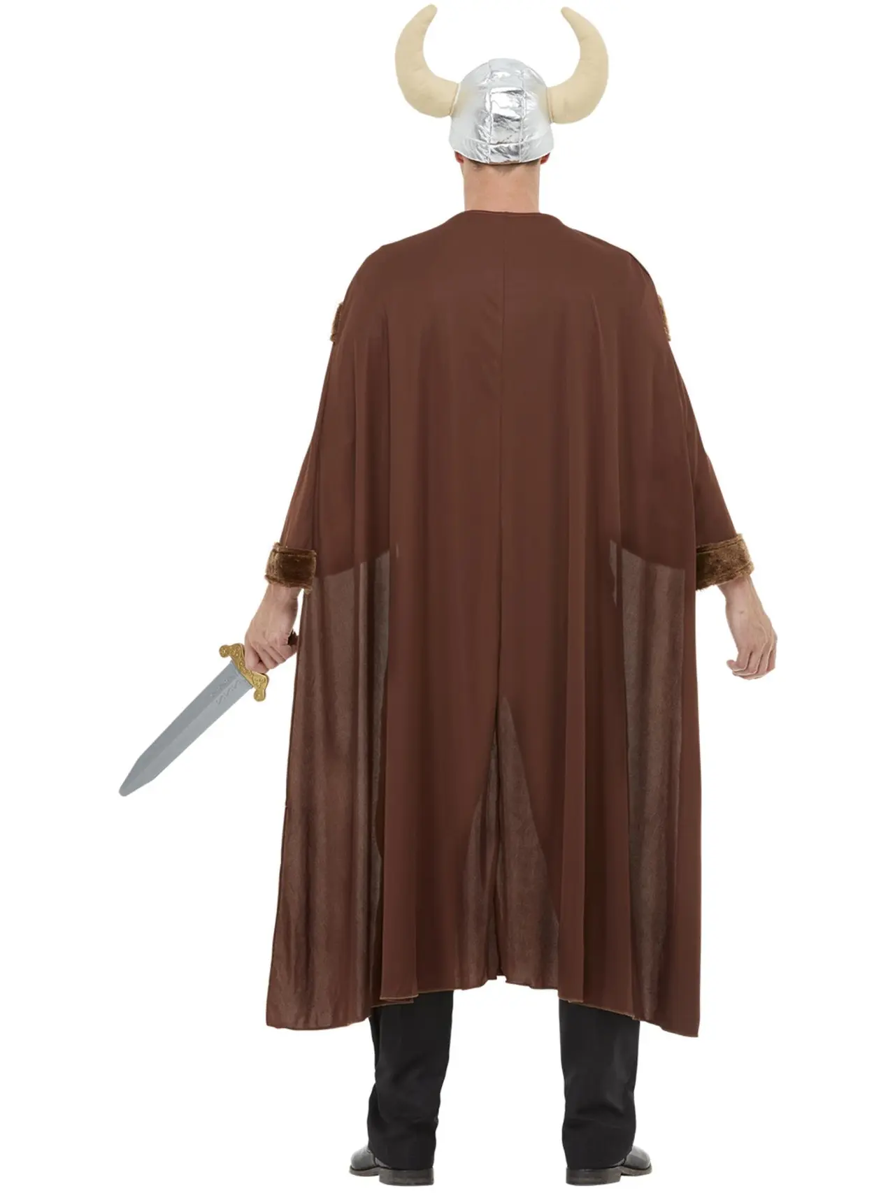 Viking med kappe og hjelm – kostume til herrer