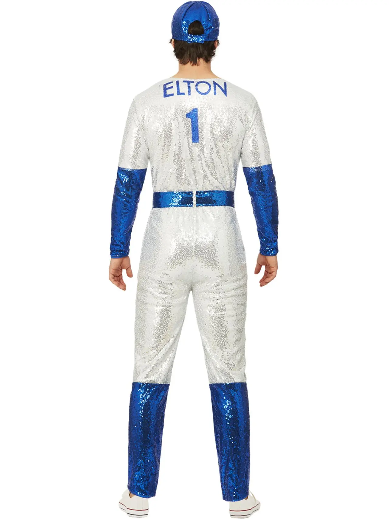 Elton John baseball med pailletter – kostume til herrer