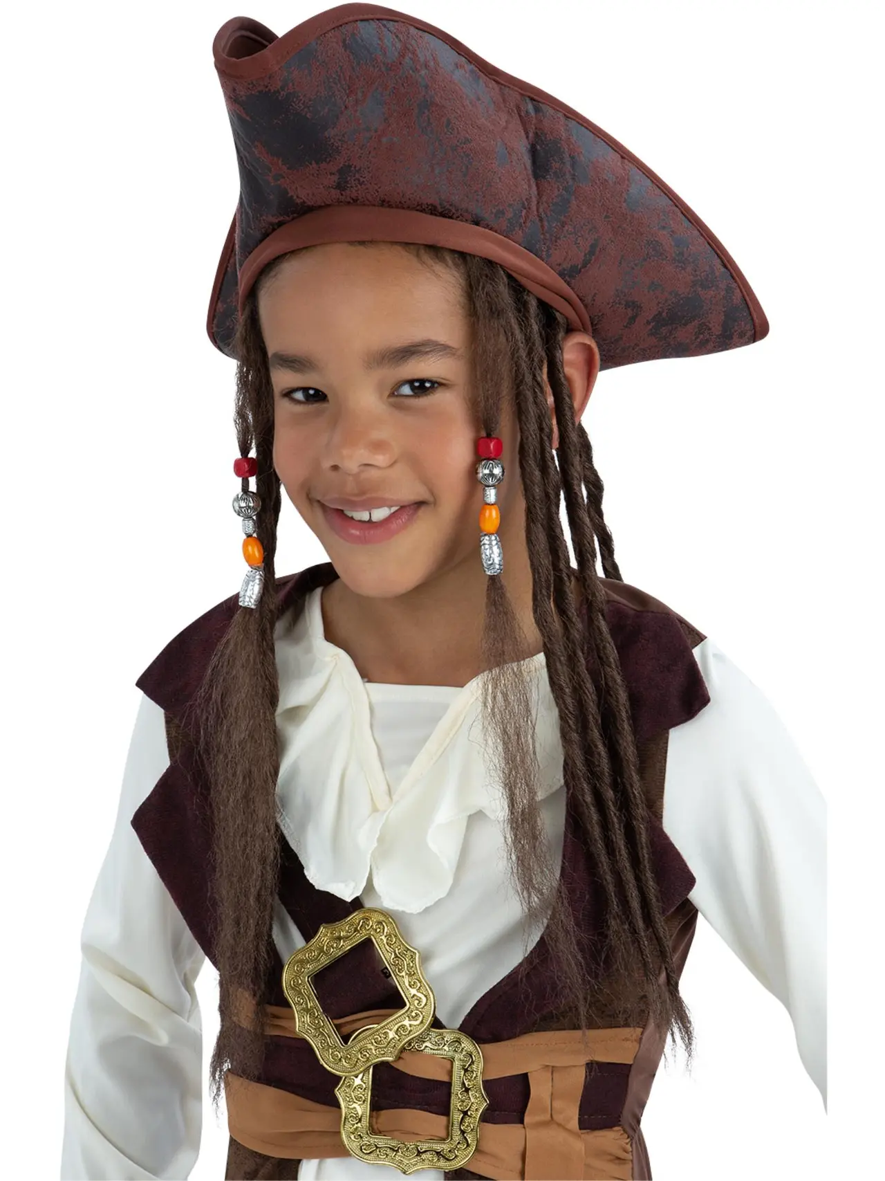 Pirathat med dreadlocks til børn