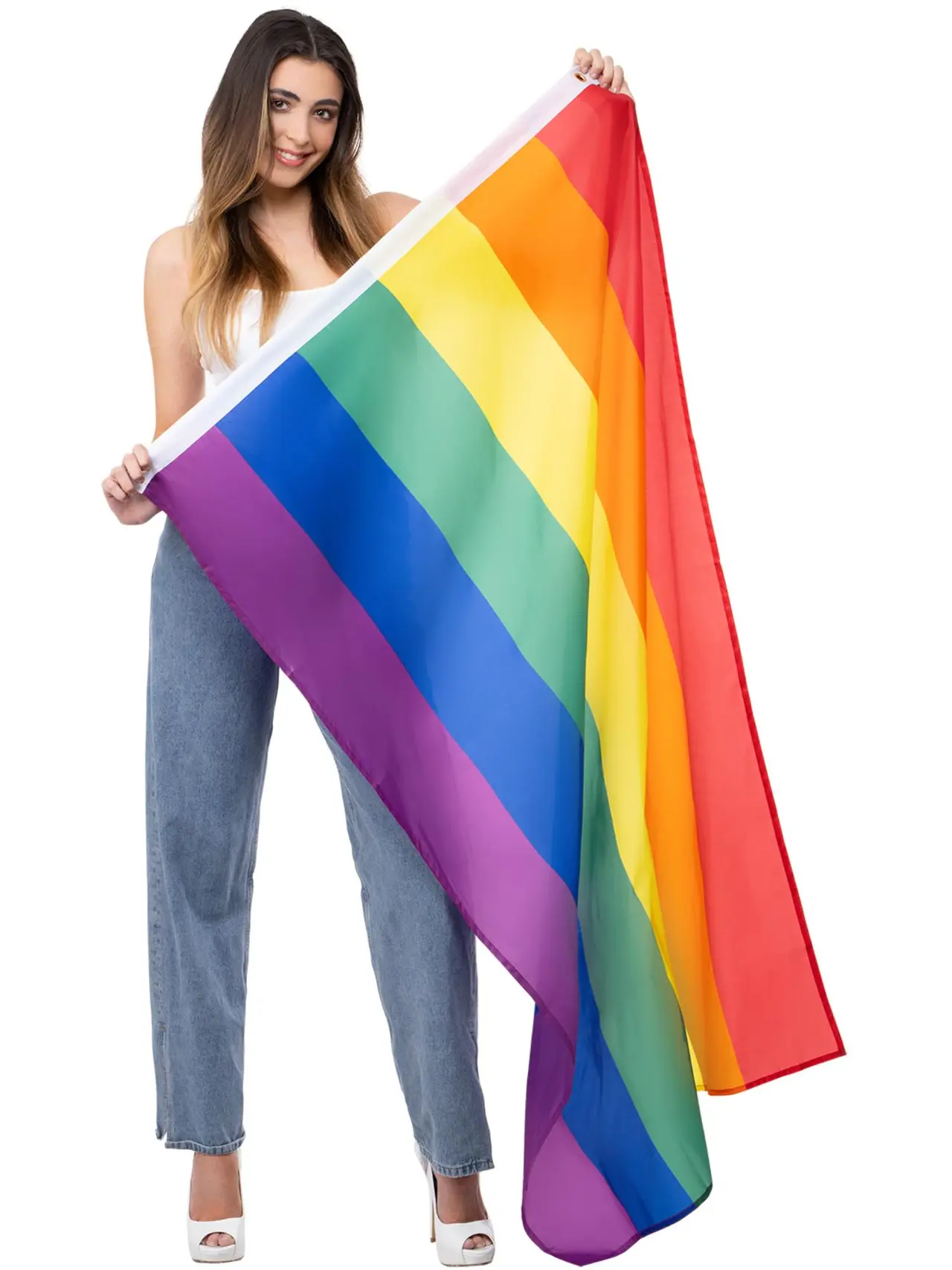 Regnbueflag i stof