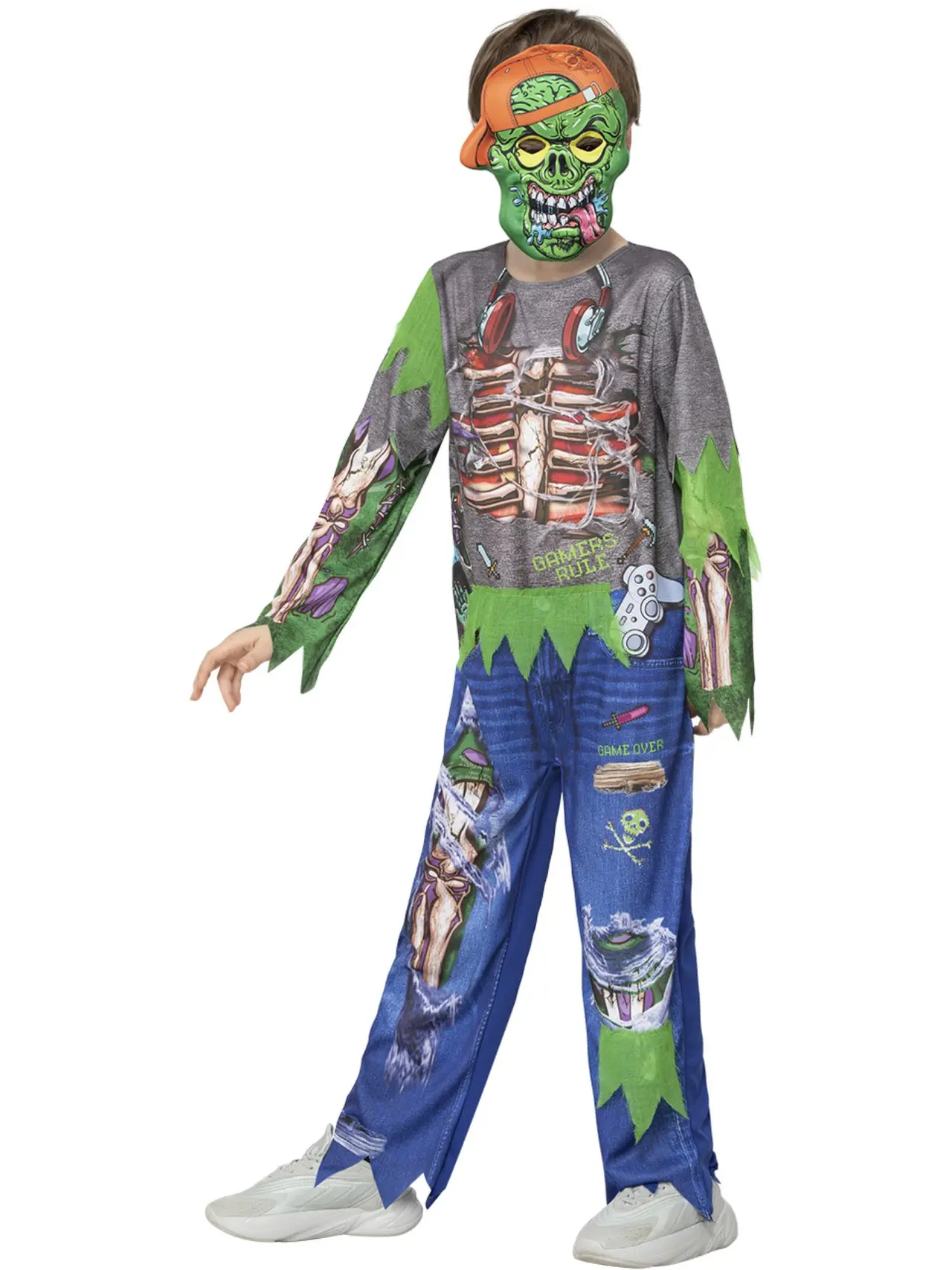 Zombie-gamer – kostume til drenge
