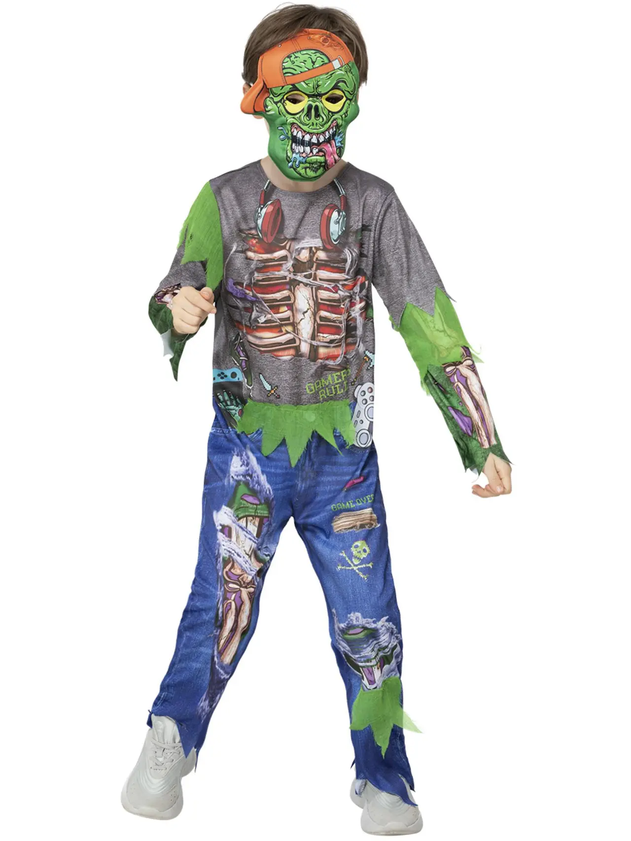 Zombie-gamer – kostume til drenge