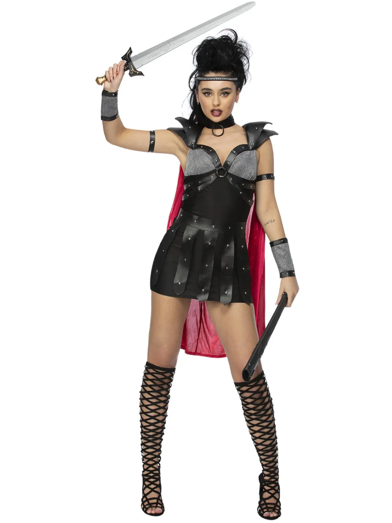 Sort gladiator – kostume til damer