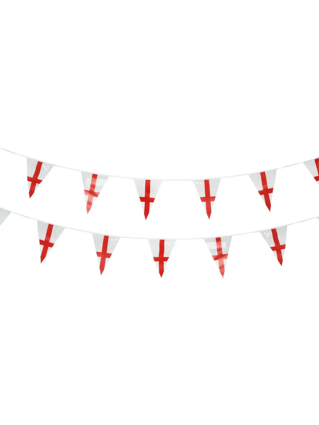 Englandsflag-guirlande med trekantsflag, 10 m