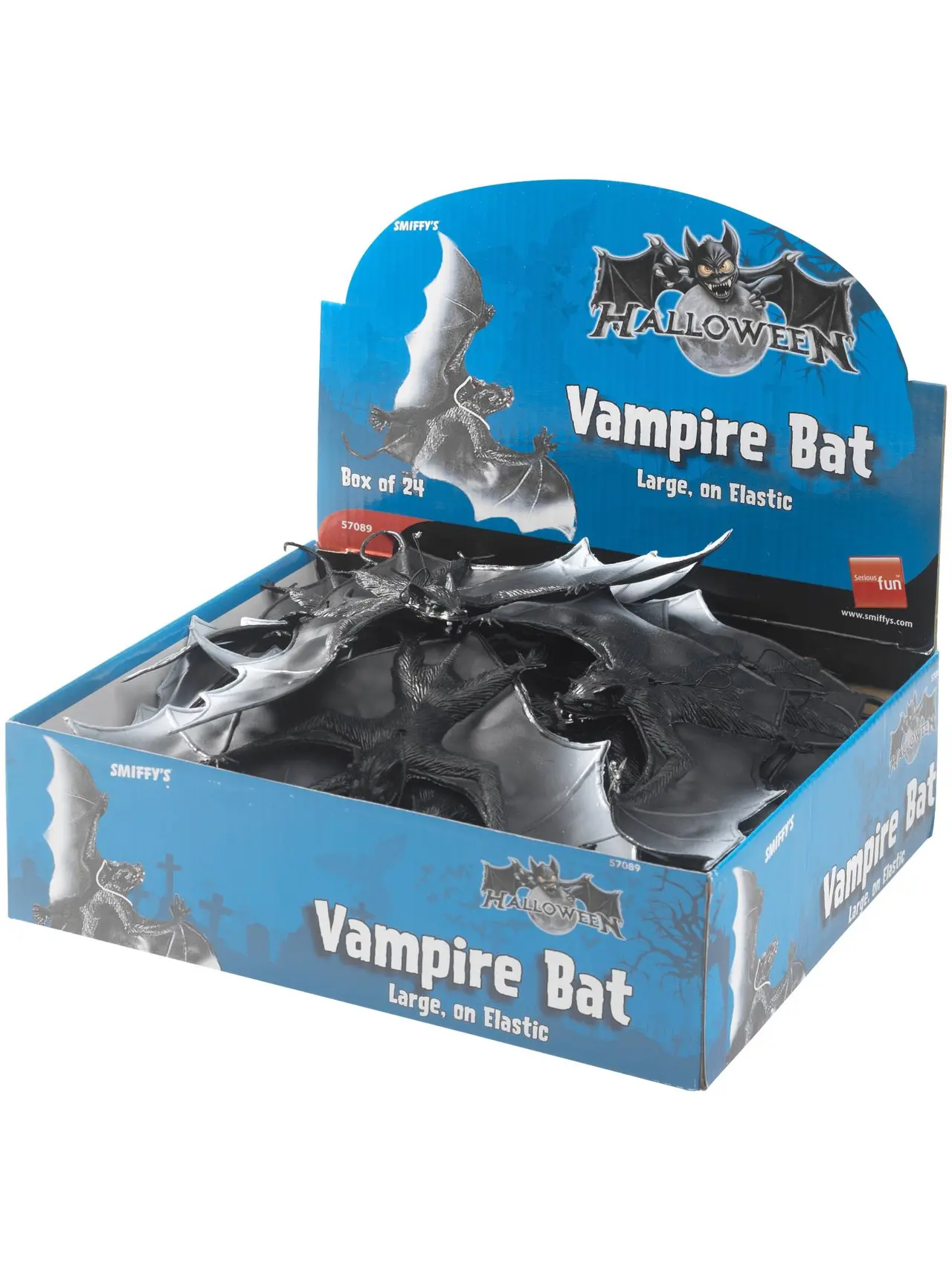 Store vampyrflagermus på elastik, 24 stk.
