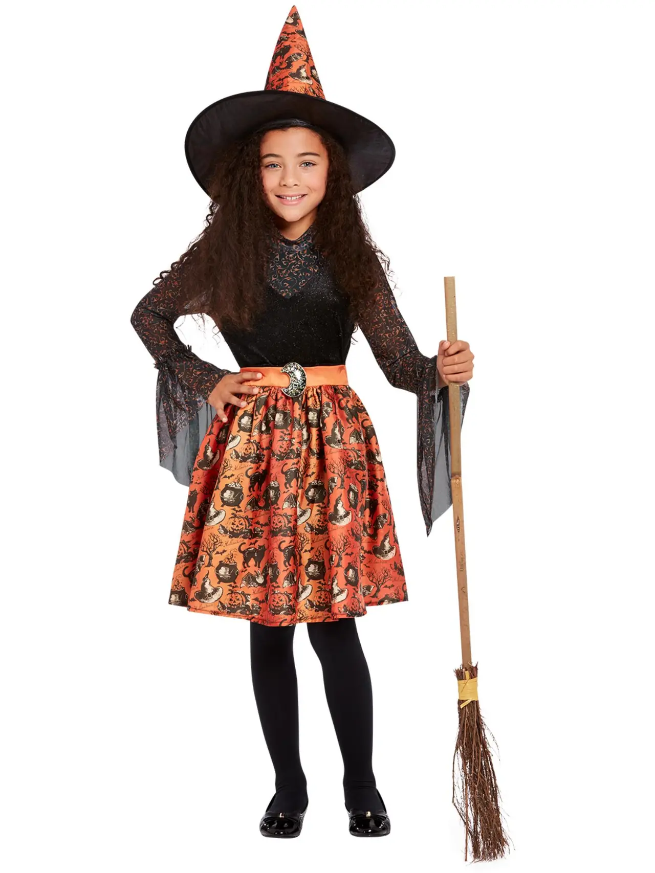 Orange vintageheks – kostume til piger