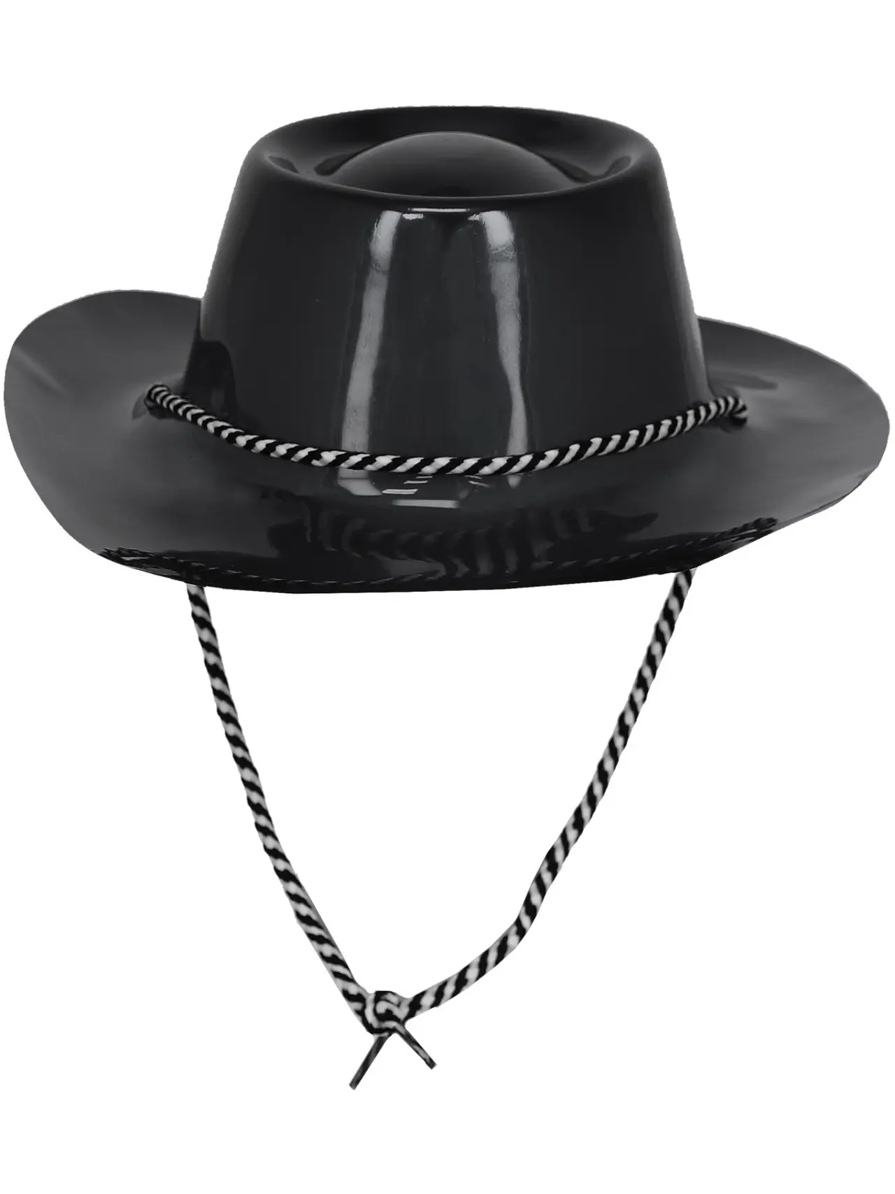 Sort cowboyhat med snor