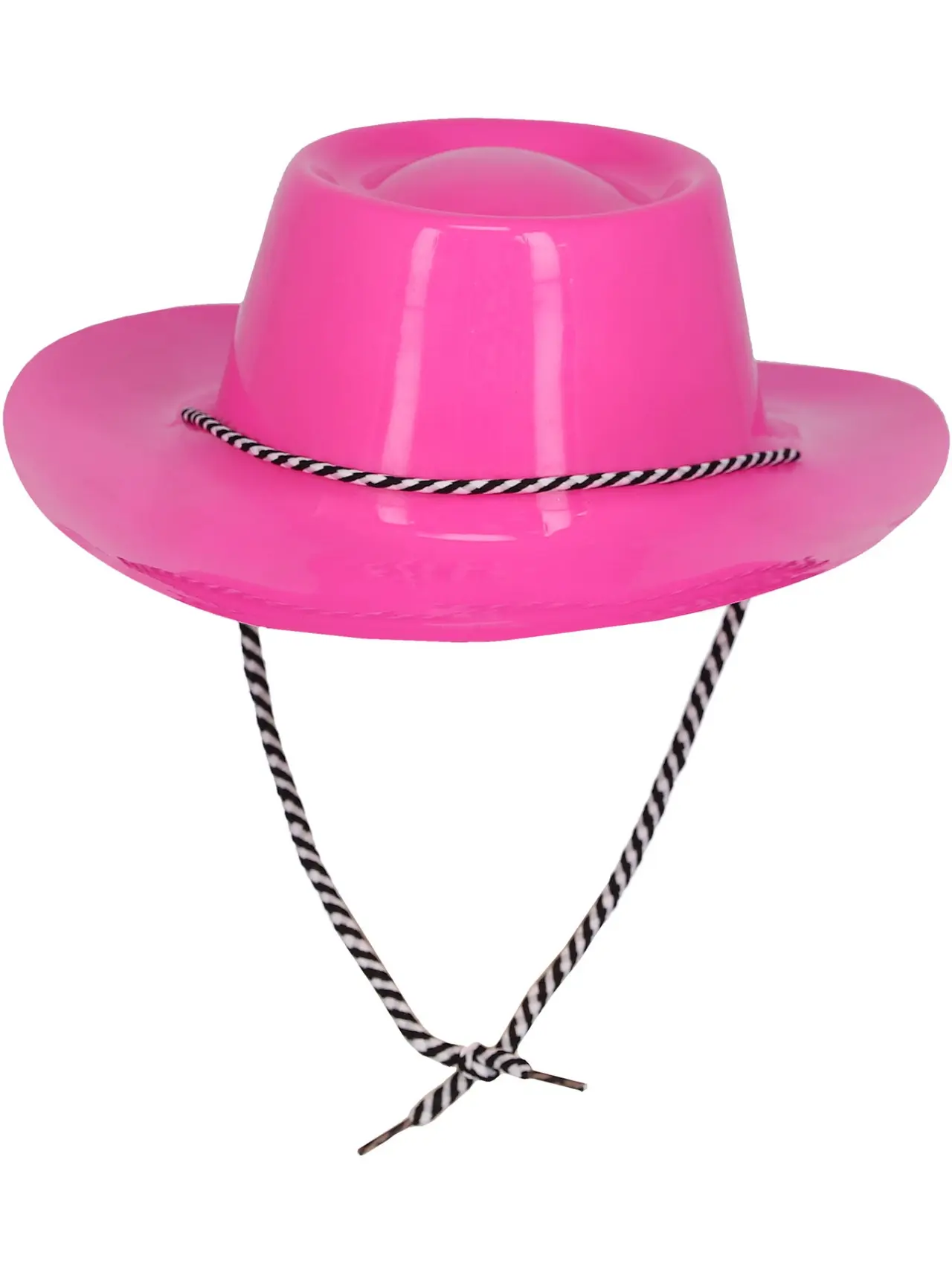 Neonpink cowboyhat med snor