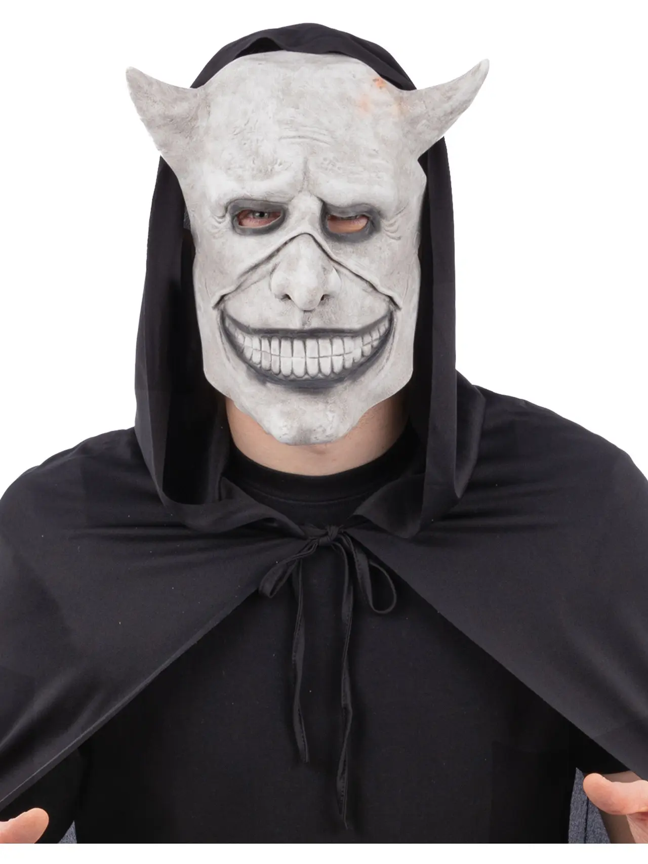 Smilende djævlemaske i latex