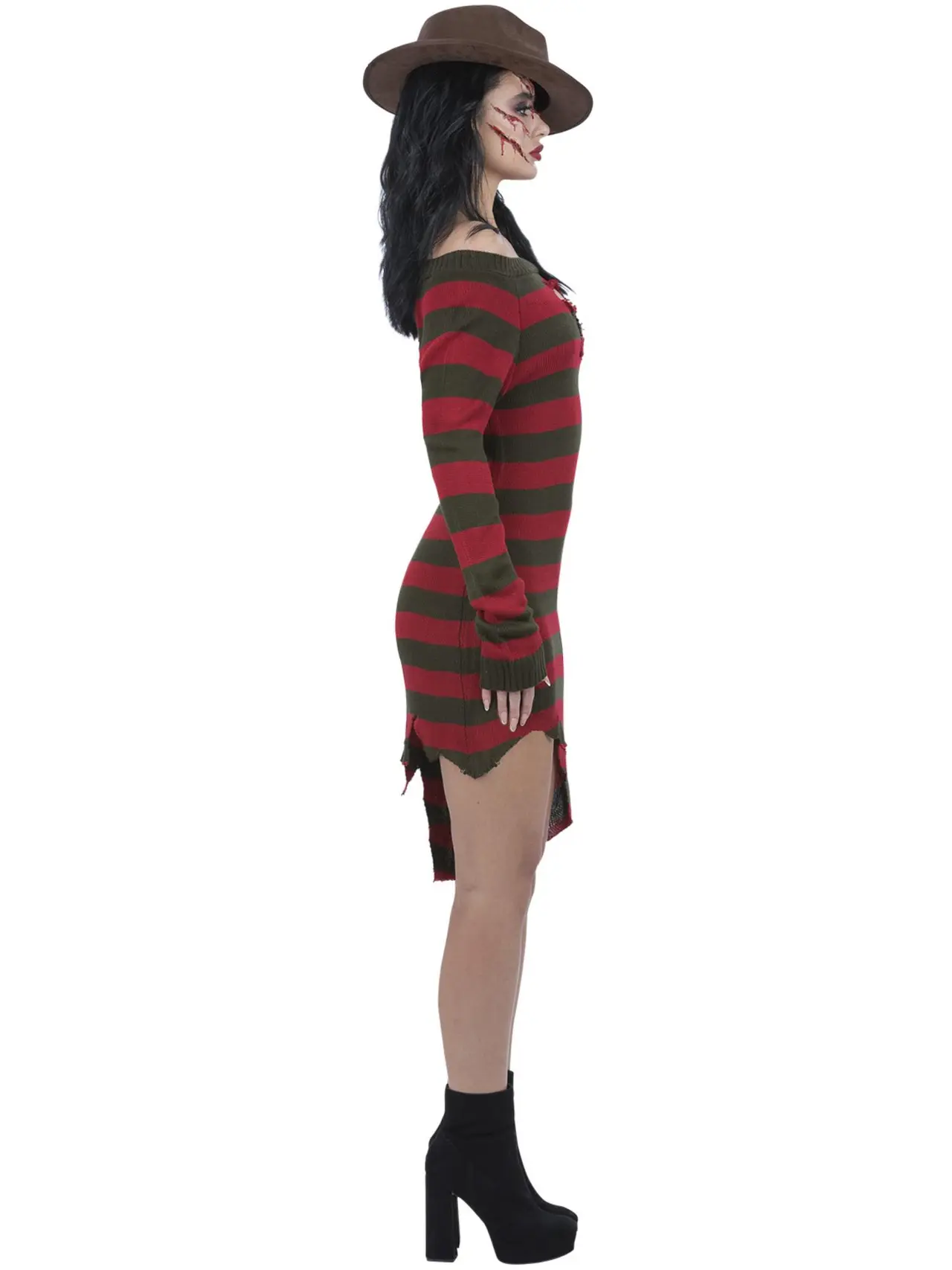 Freddy Krueger-strikkjole – kostume til damer