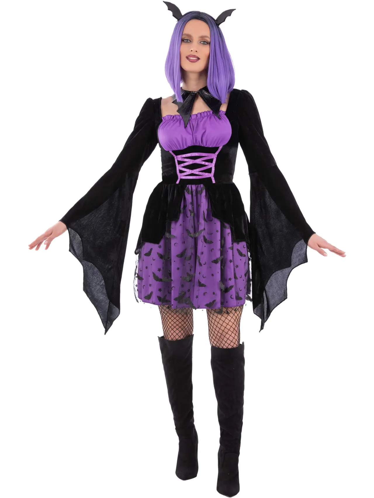 Vampyrinde med flagermusvinger – kostume til damer
