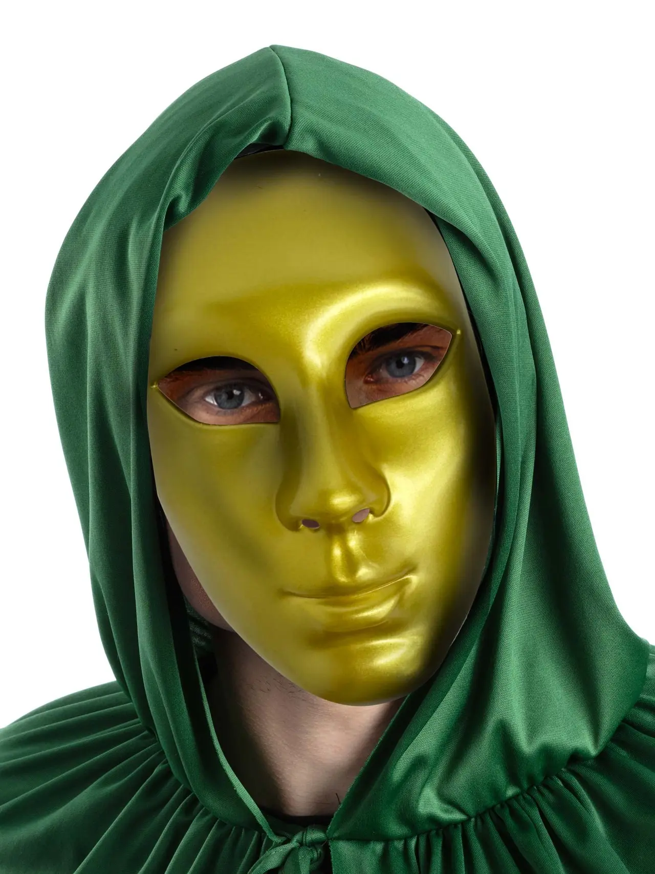 Guld robot-/mimemaske