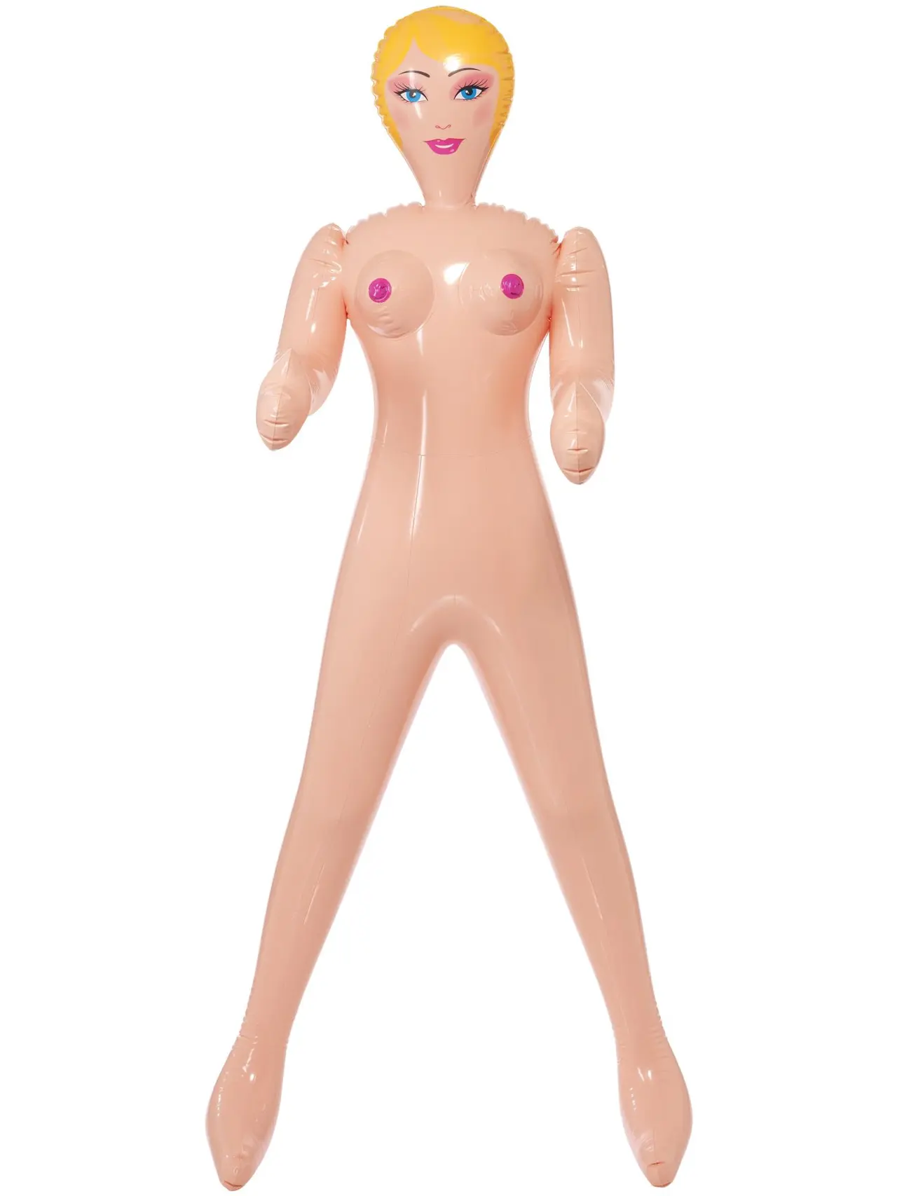 Oppustelig kvindelig sexdukke, pink, 140 cm