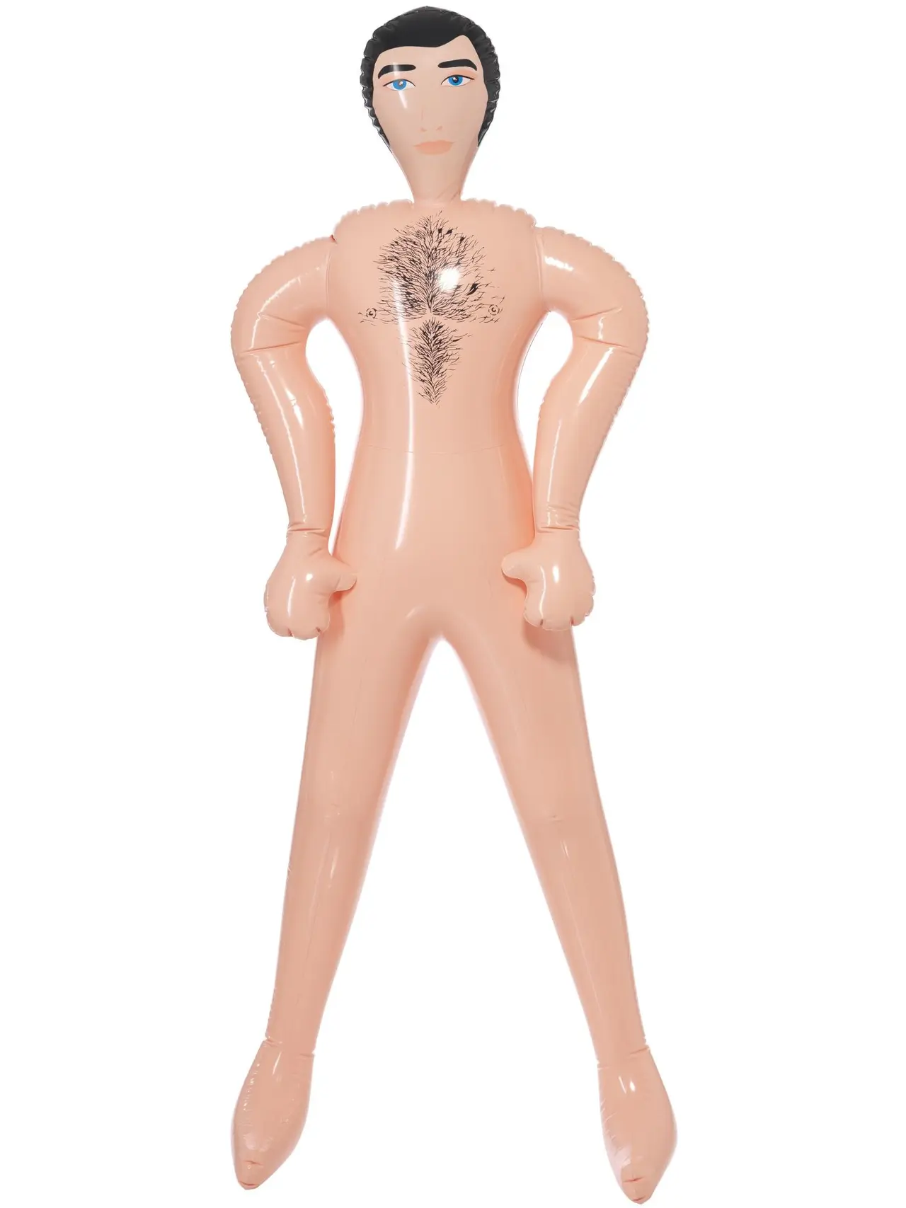 Oppustelig mandlig sexdukke, pink, 140 cm