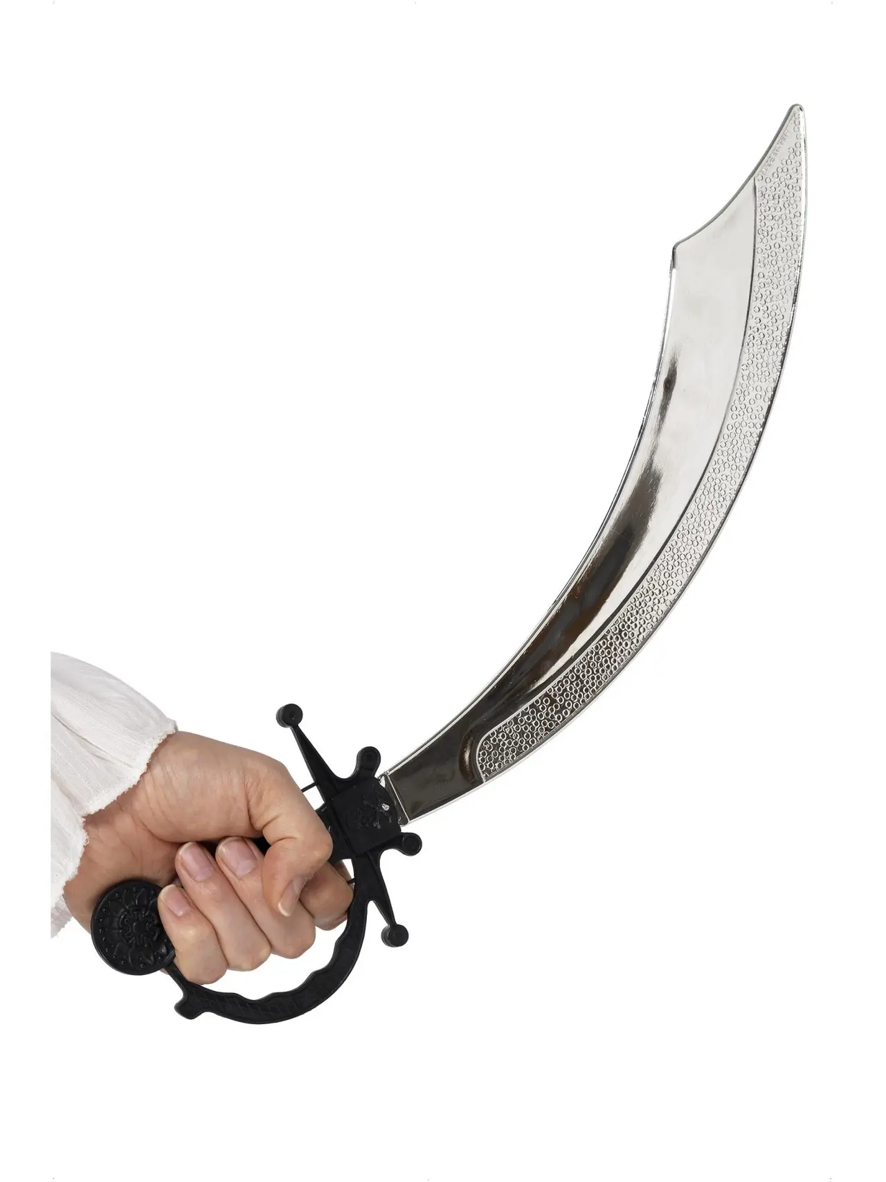 Sølvfarvet piratsværd, 50 cm