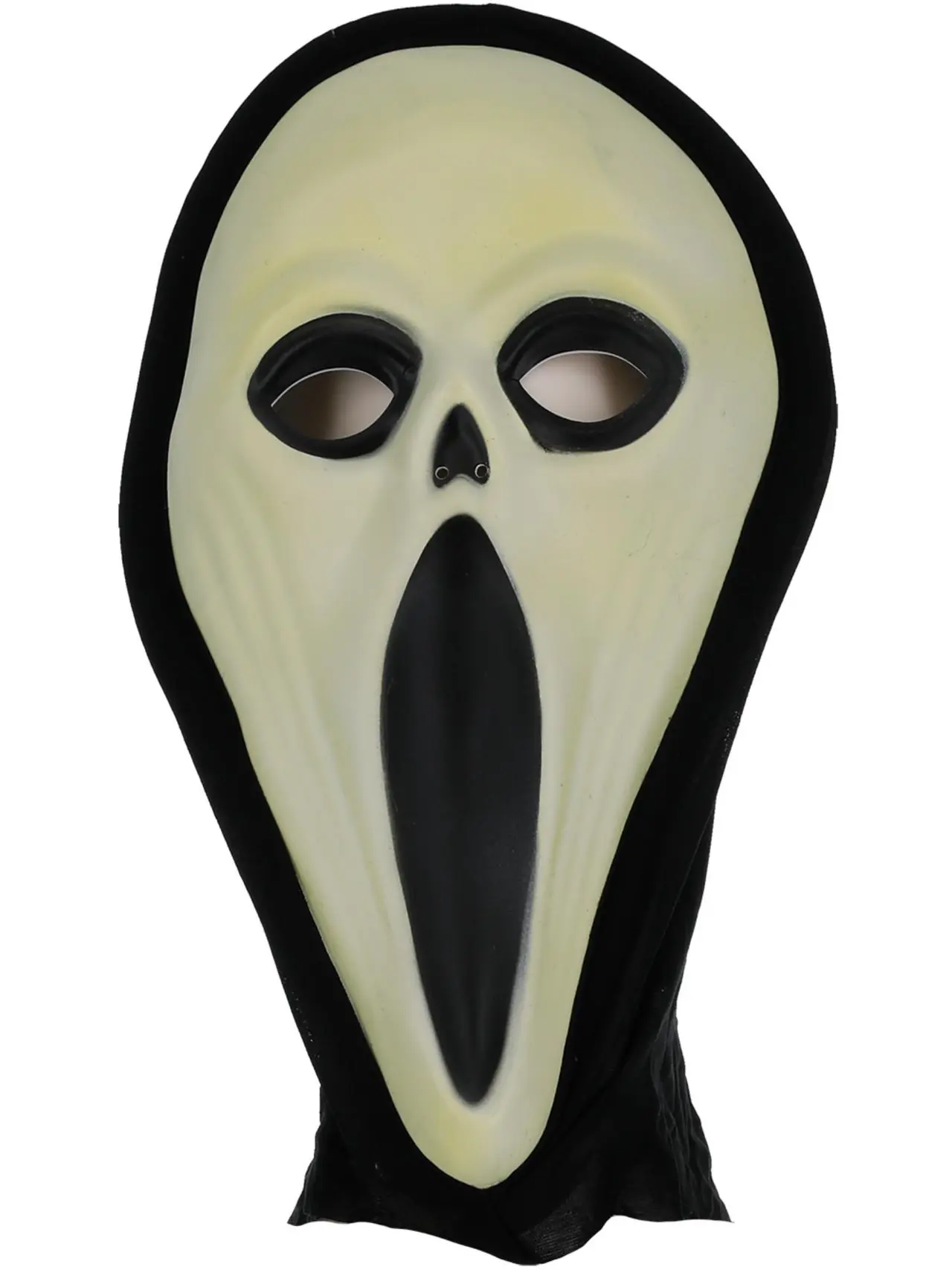 Selvlysende Screamer-maske med hætte