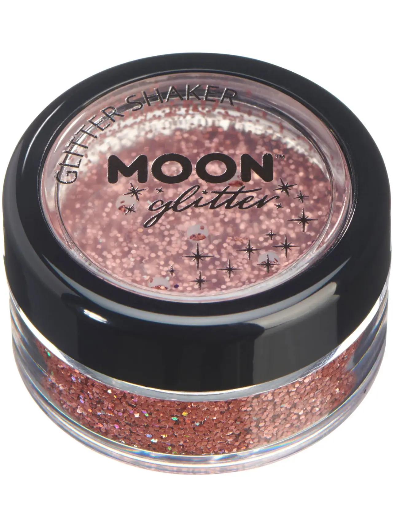 Moon Glitter holografisk glimmer i strødåse, rosaguld