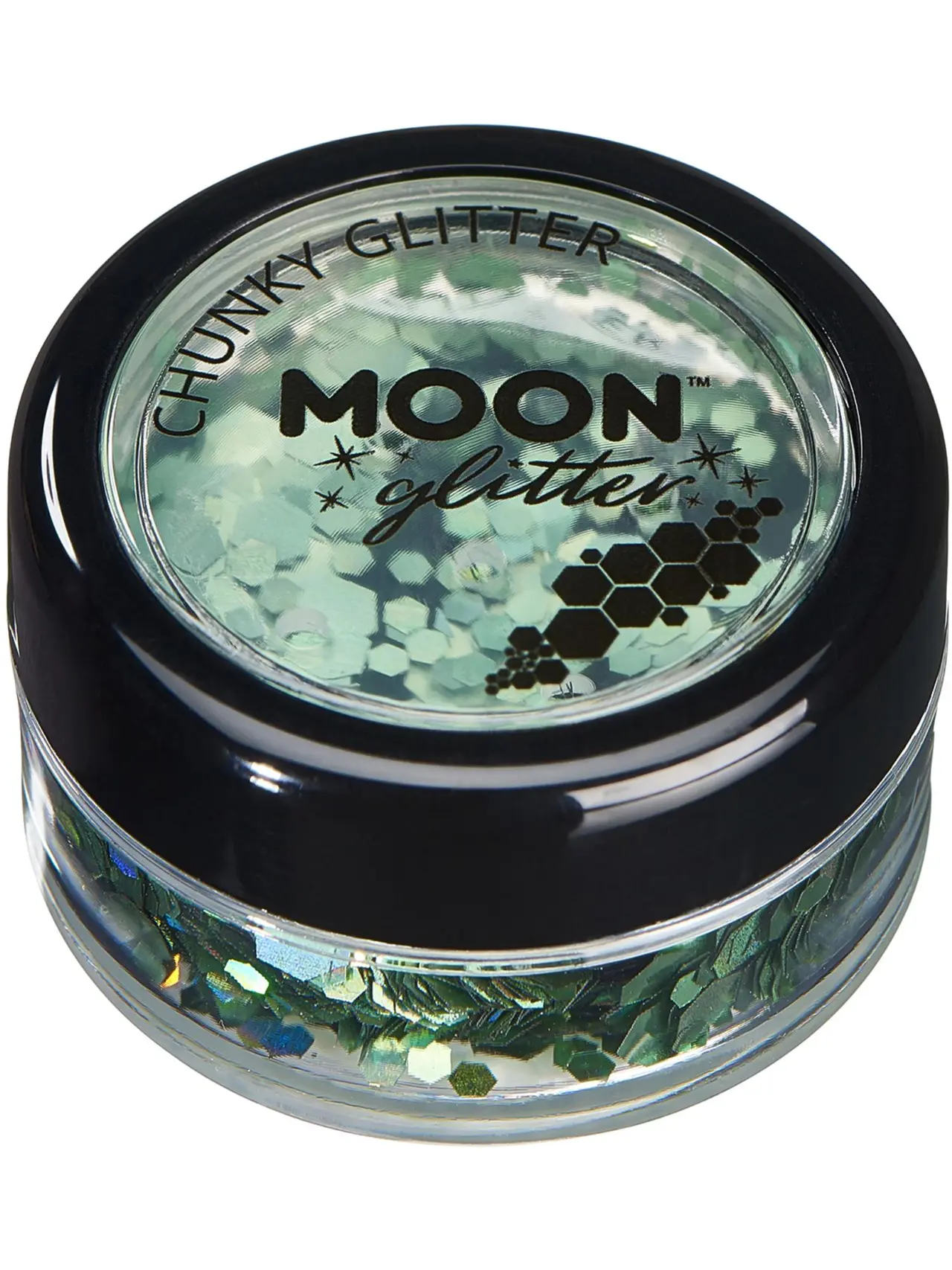Moon Glitter holografisk grovglimmer, grøn