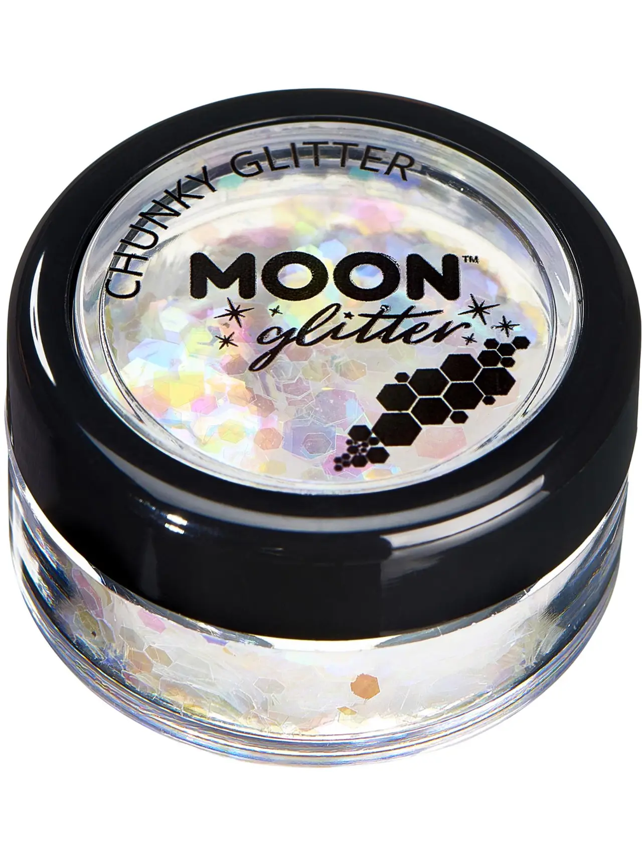 Moon Glitter iriserende grovglimmer, hvid