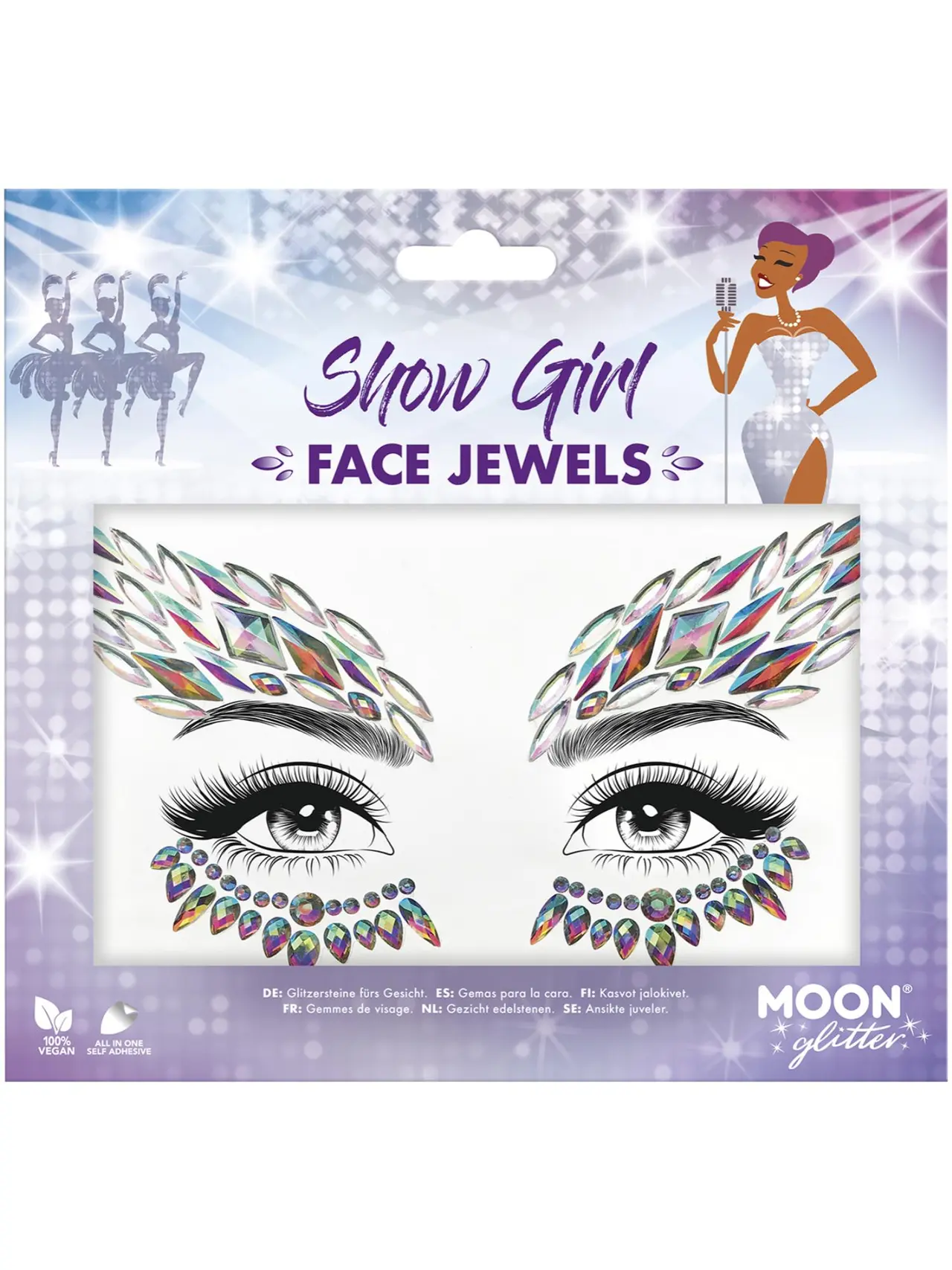 Moon Glitter ansigtssmykker, Show Girl