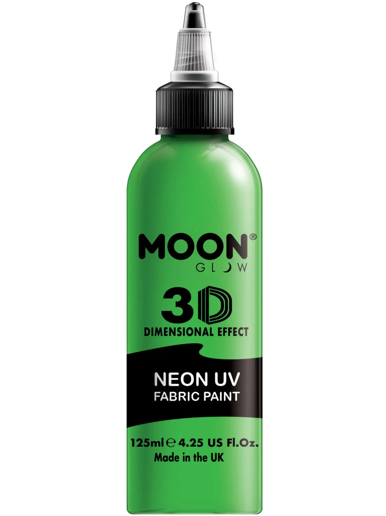 Moon Glow neon UV-stofmaling, grøn, 125 ml