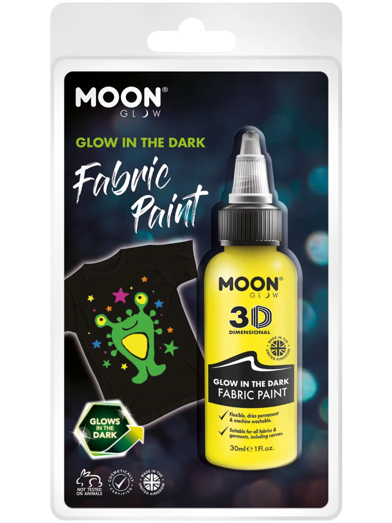 Moon Glow selvlysende stofmaling, gul